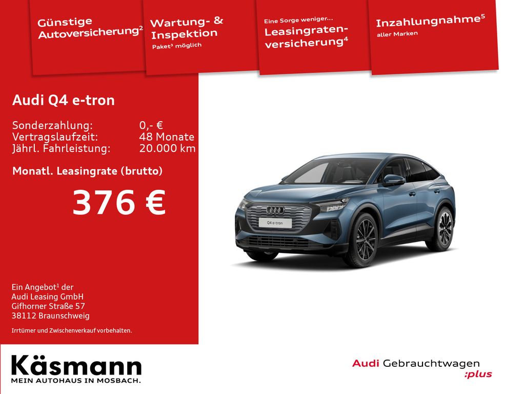 Audi Q4 e-tron Sportback 45 NAV KAM ACC SMARTPHONE