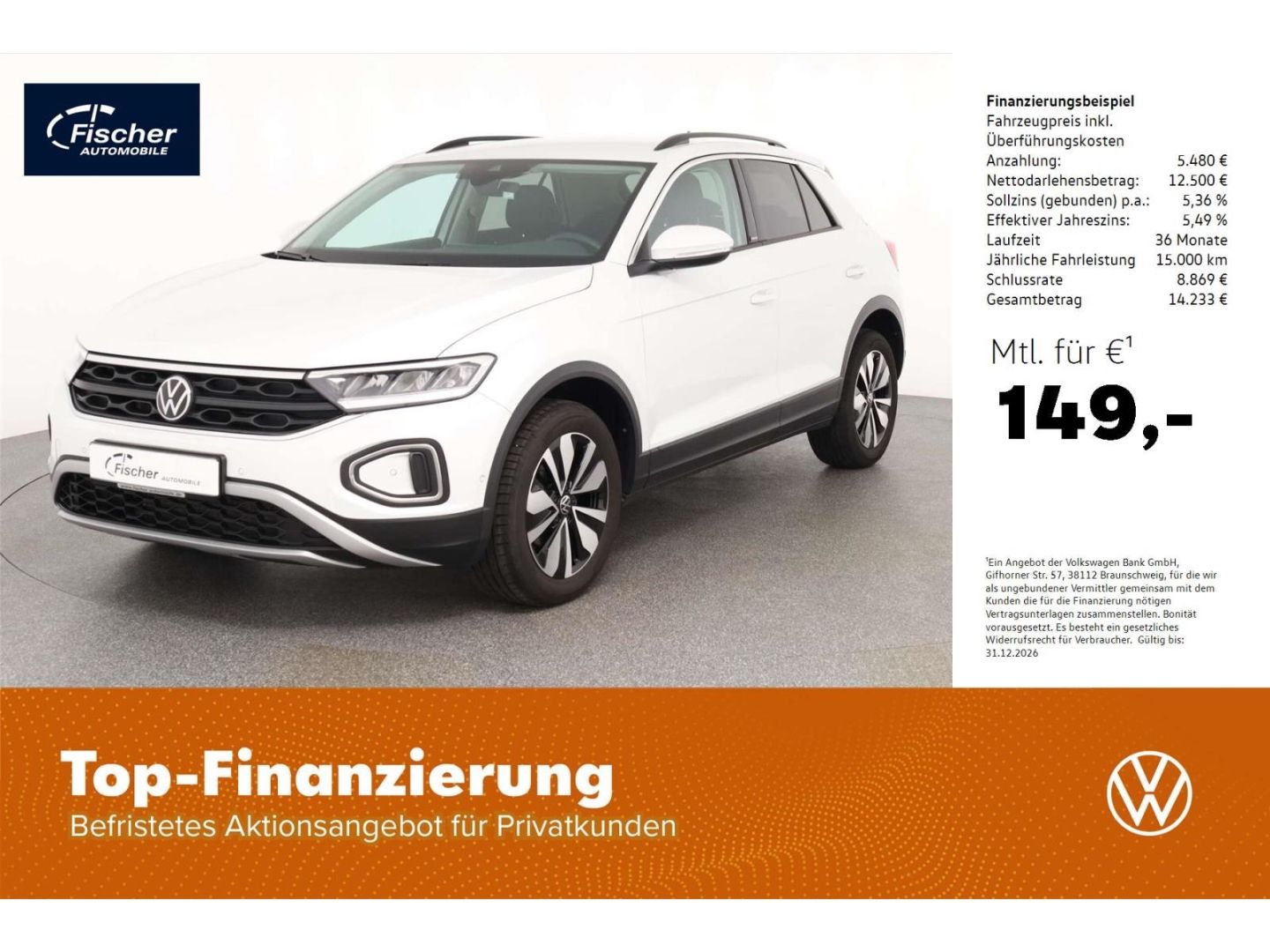 VW T-Roc 1.0 TSI Move 6-Gg. LED/App-Connect/SH/17''
