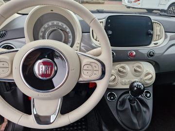 Fiat 500 Cabrio- 7" DAB Radio-Verdeck Rot