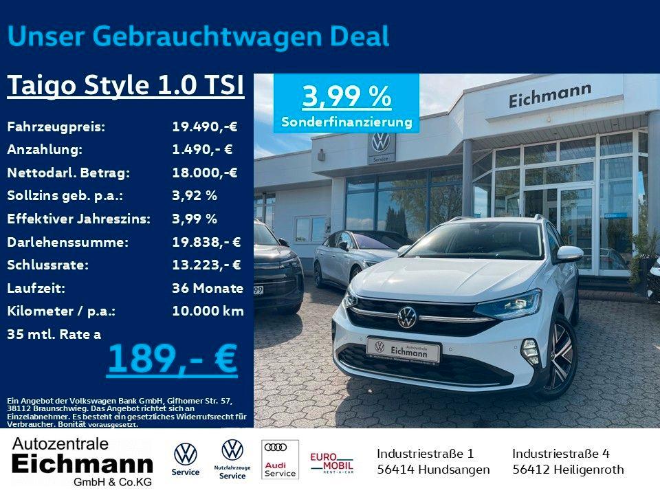 Volkswagen Taigo Style 1.0 TSI+MATRIX-LED+NAVI+RFK+CLIMA+SH