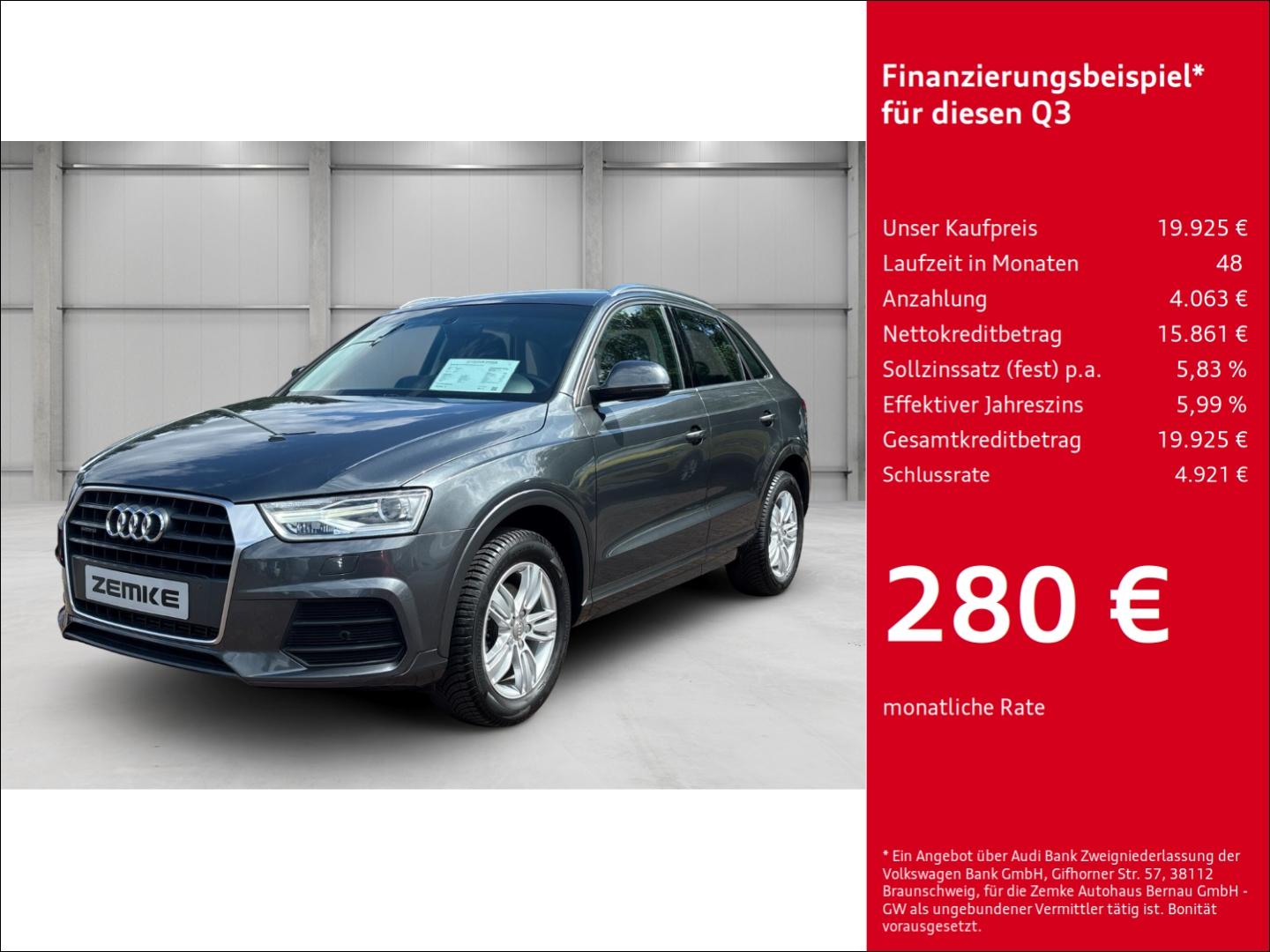 Audi Q3 2.0 TFSI S-tronic quattro sport AHK-klappbar 