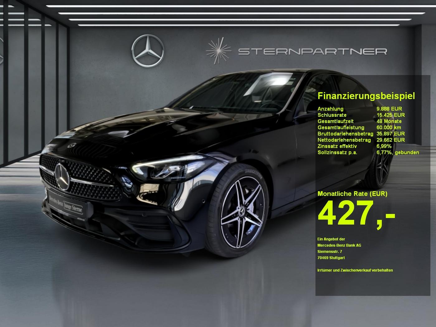 Mercedes-Benz C 180 AMG+MBUX+Night+Ambiente+CarPlay+Totwinkel