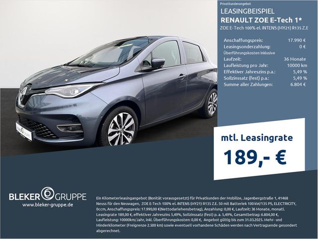 Renault ZOE E-Tech 1 00% el. INTENS (MY21) R135 Z.E. 50