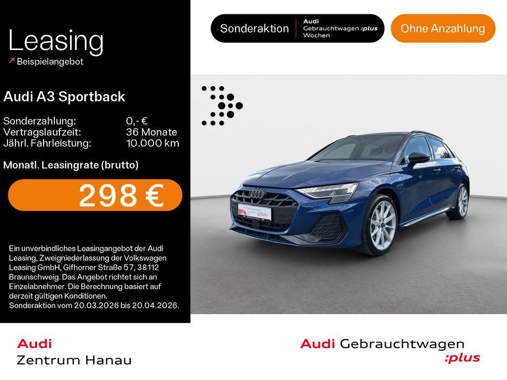 Audi A3 Sportback 40 TFSIe S-LINE*NAVI-PLUS*MATRIX*HU