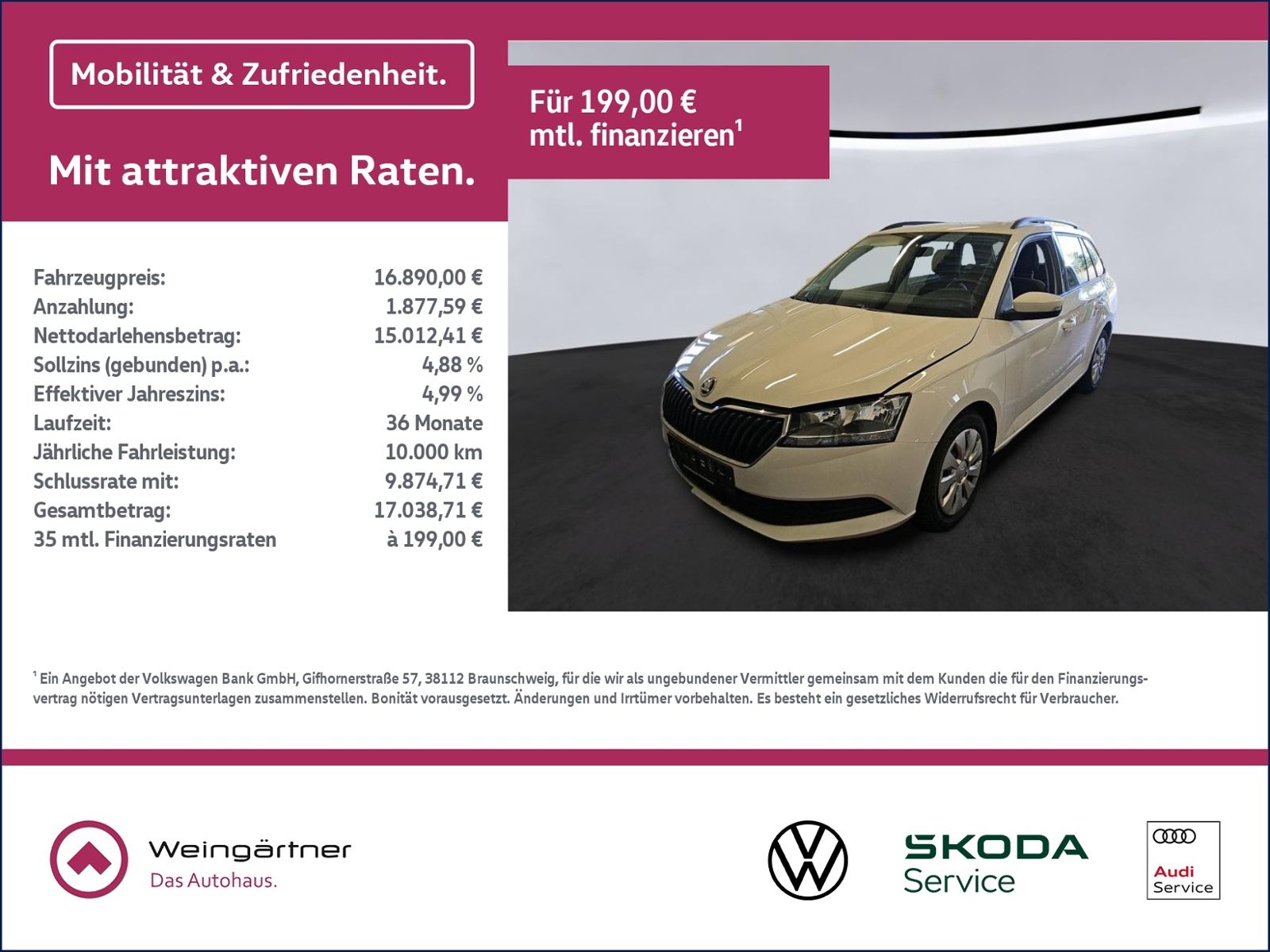 Fabia Combi 1.0 TSI Ambition, Sitzhzg, App, PDC,
