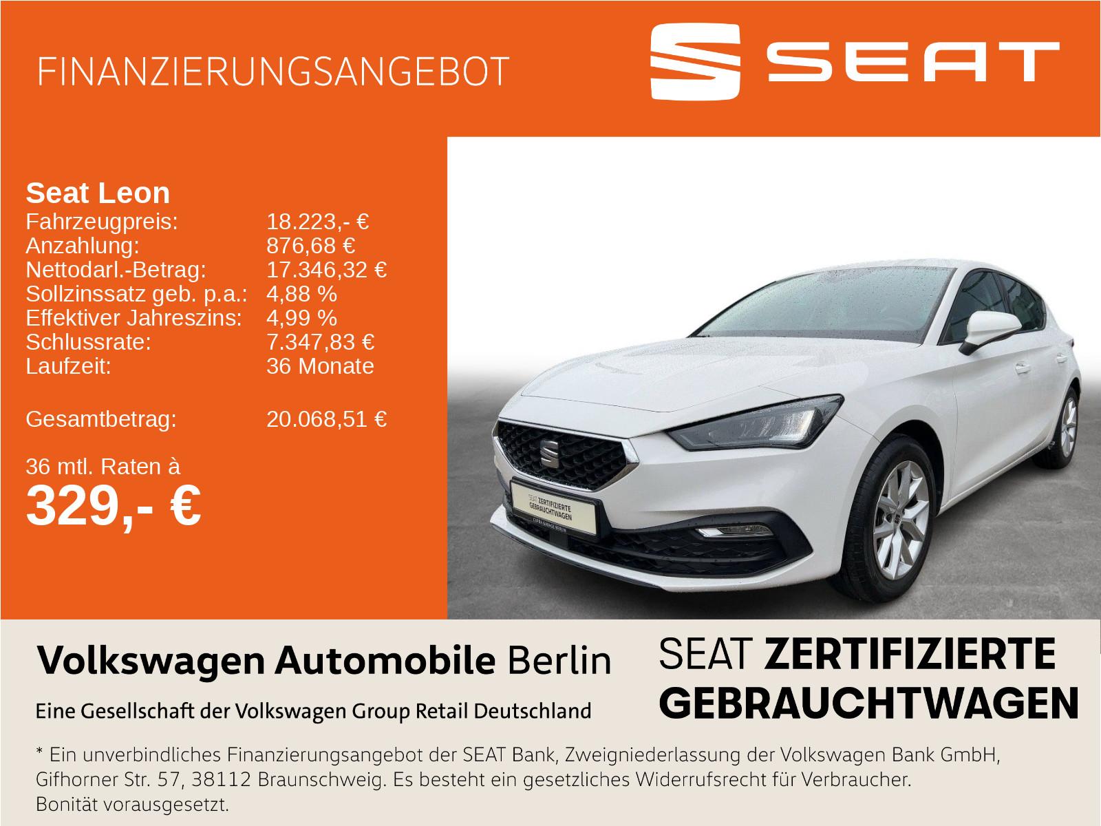 Seat Leon 1.0 TSI Style Climatronic Navi LED SHZ PDC