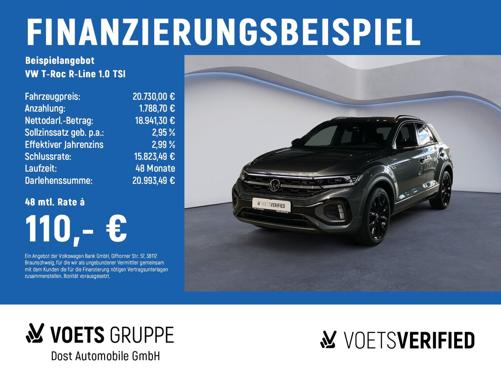 Volkswagen T-Roc R-Line 1.0 TSI MATRIX-LED+PDC+KLIMA       