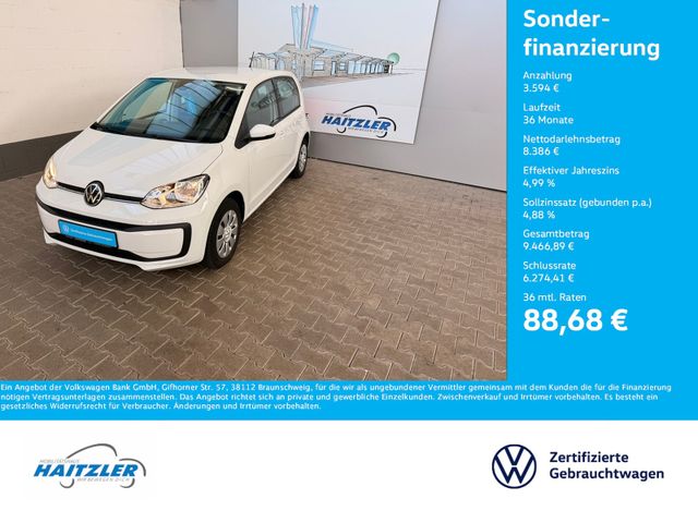 Volkswagen VW up! 1,0 Benzin 5-Gang Basis +Maps +Klima