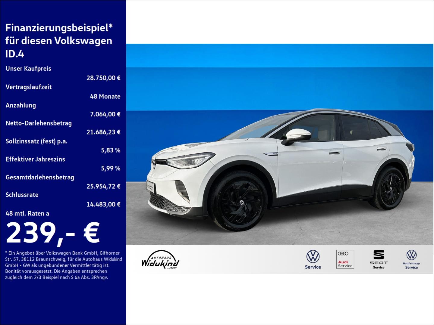 Volkswagen ID.4 Pro Performance 150 kW AHK-klappbar Panoram