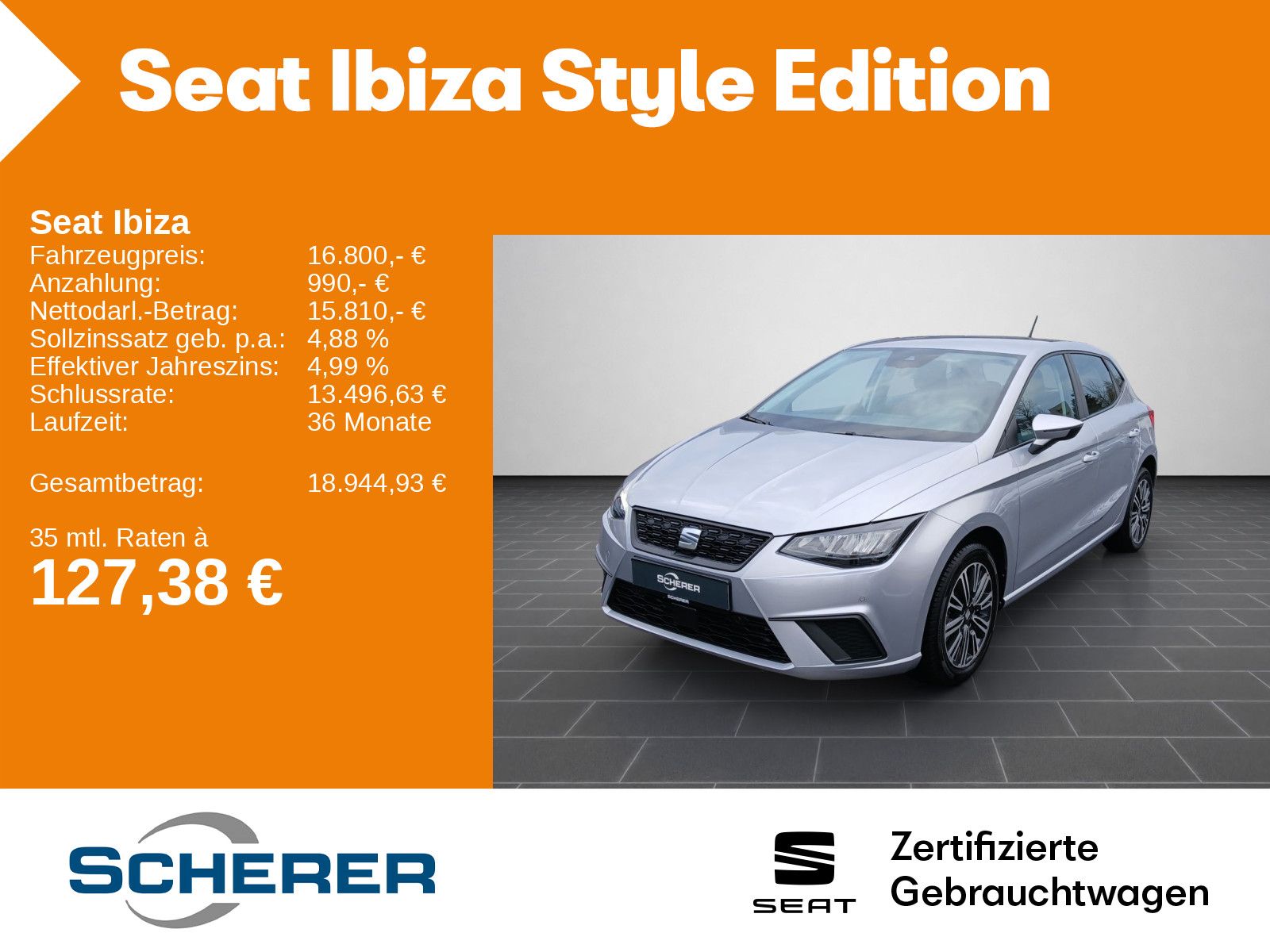Seat Ibiza Style 1.0 TSI Full Link LED Scheinwerfer S