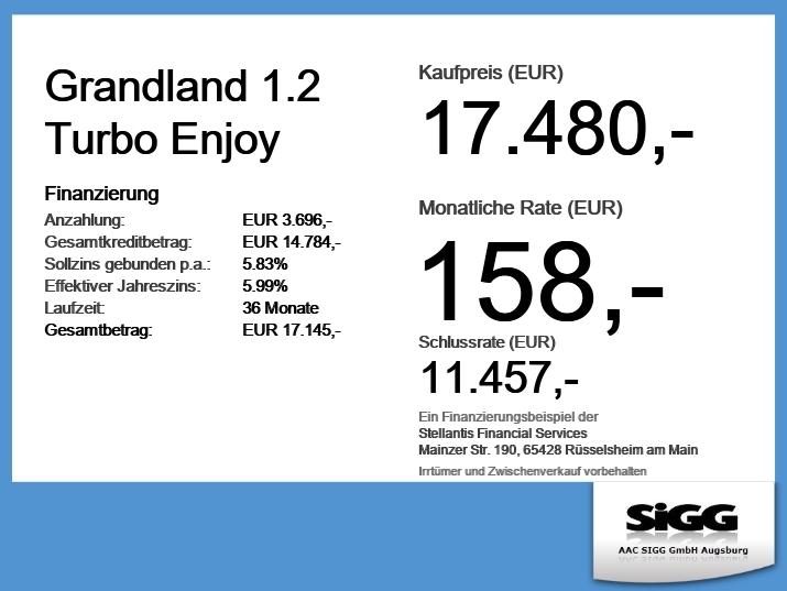 Opel Grandland 1.2 Turbo Enjoy Automatik Sitzheizung