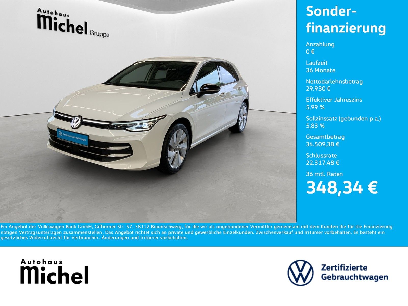 Volkswagen Golf 8 eTSI DSG Goal LED-Plus Navi Kamera ACC foto 2