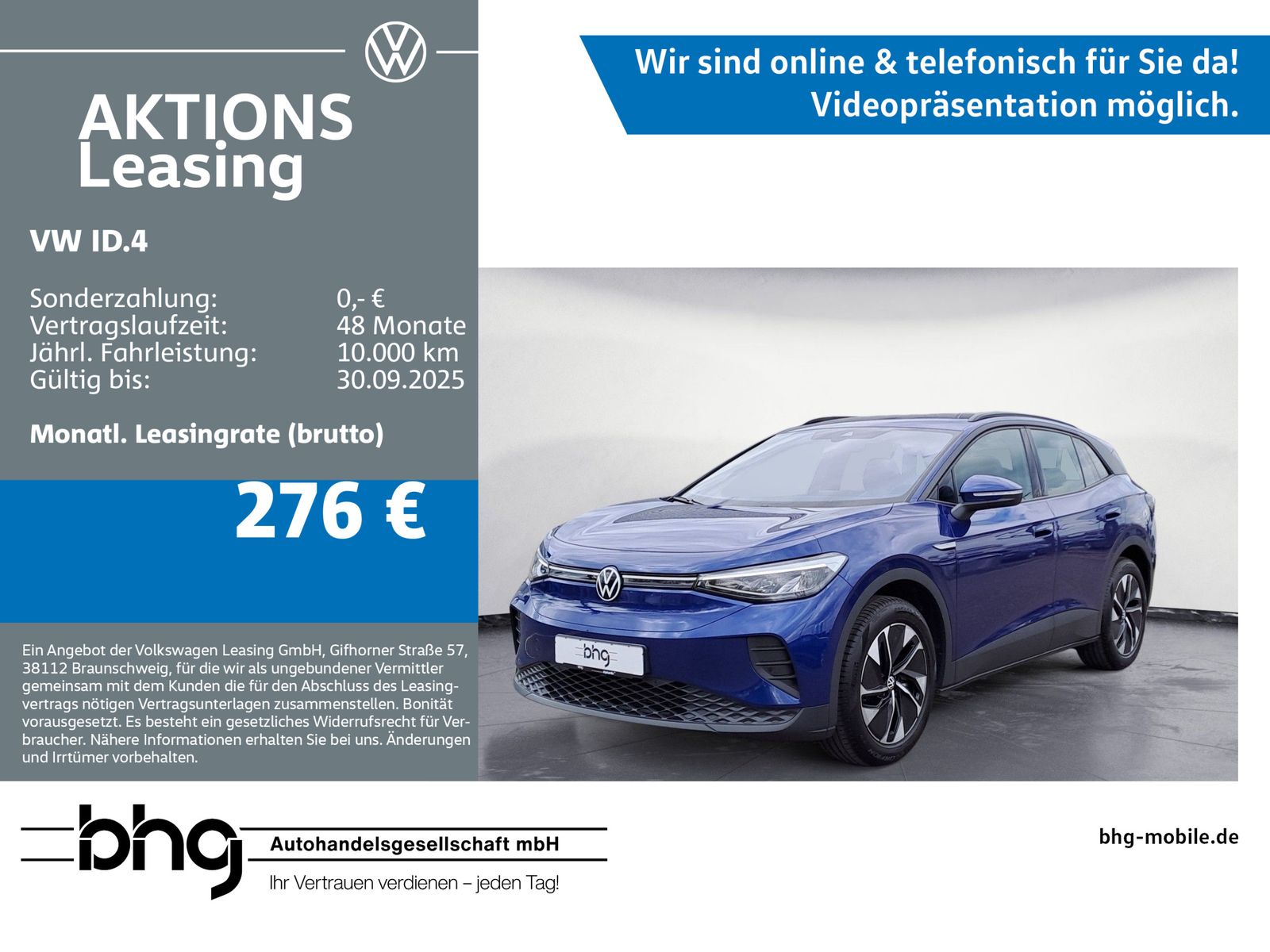 Volkswagen ID.4 Pure Infotaiment KomfortPaket Style Netzlad