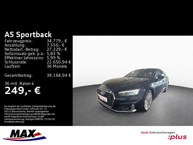 A5 Sportback 45 TFSI QUATT ADVANCED MATRIX+B&O+K