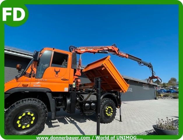 Unimog mit Kran, Kipper, Zapfwelle , Lof