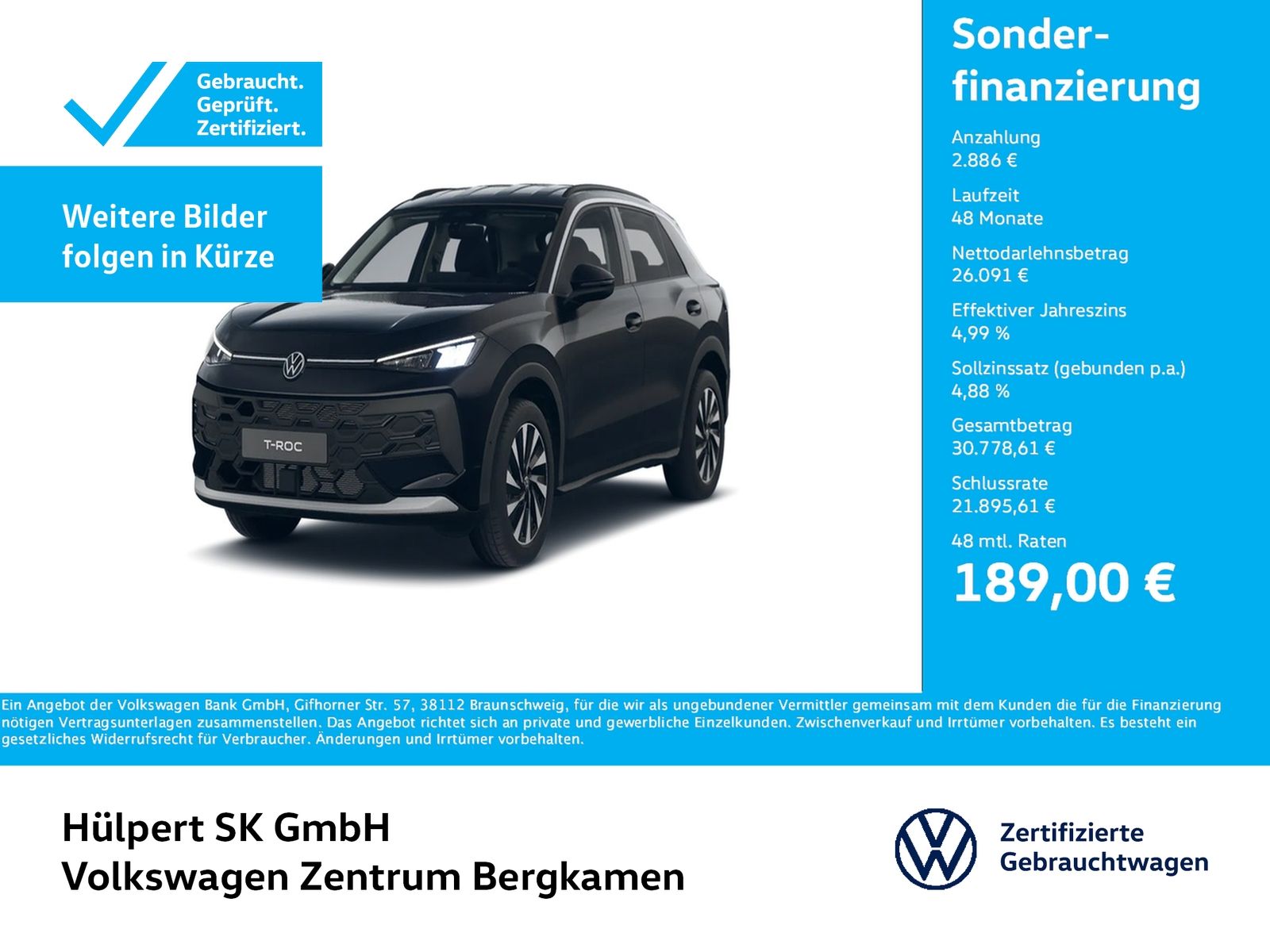 Volkswagen T-Roc 1.5 eTSI LIFE NEUES MODELL CAM ACC NAVI foto 1