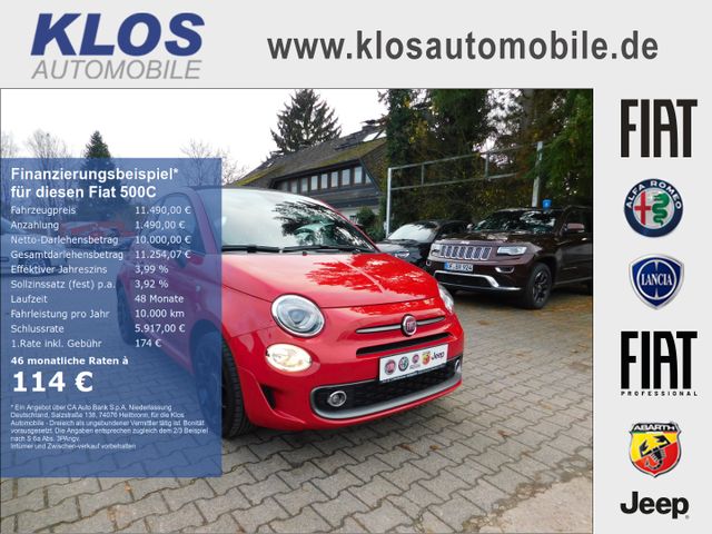 Fiat 500C S 1.2 69PS NAVI SHZ KLIMA PDC SPORTPAKET