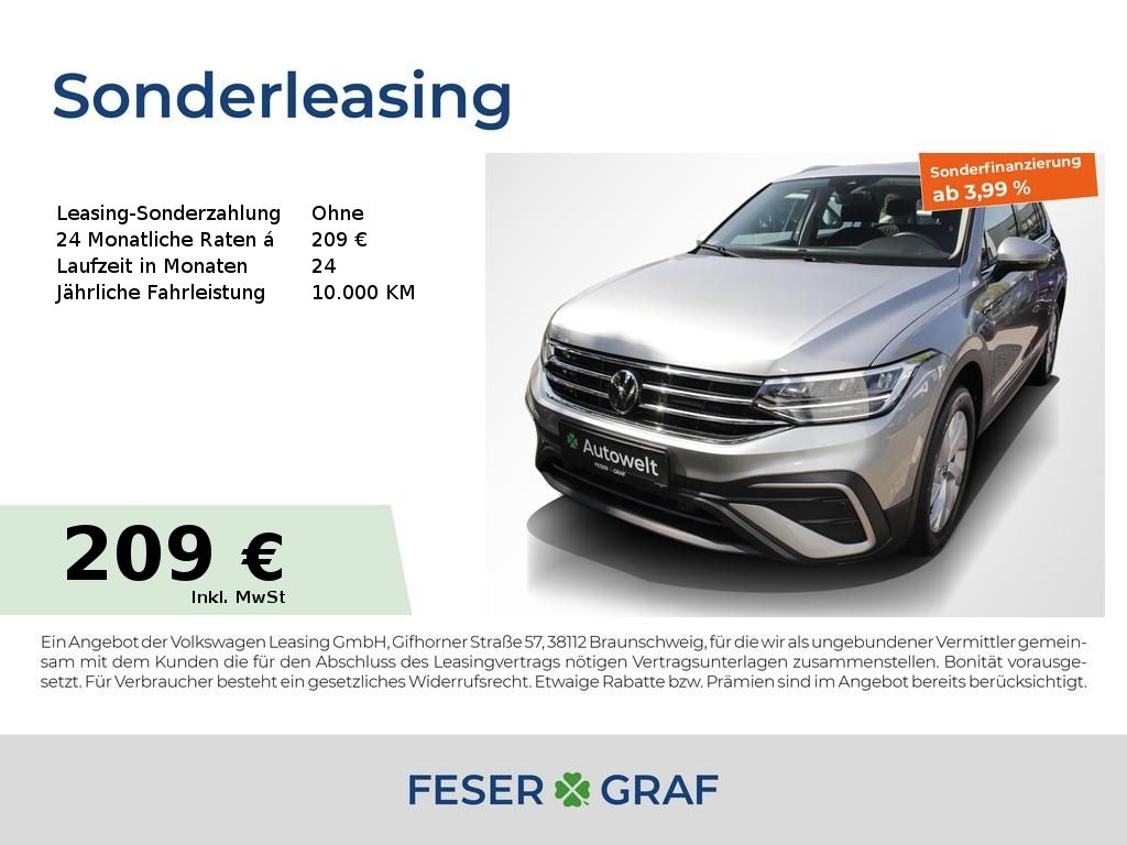 Abbildung Leasingangebot Volkswagen Tiguan Allspace 1.5 TSI Life DSG 7Si AHK Nav 18"