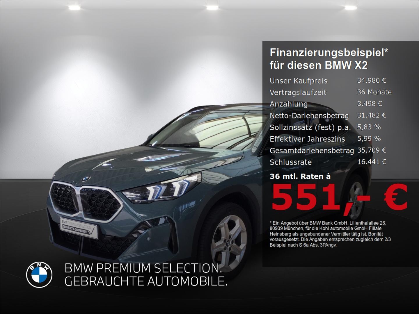 BMW X2 sDrive 20i Harman Kardon Anhängerkupplung Pan