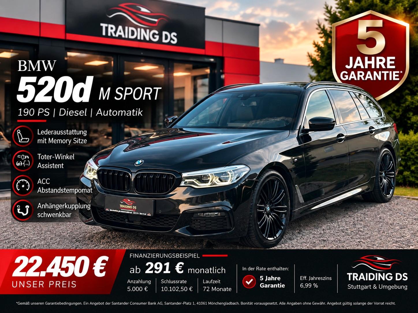 BMW 520d -*M Sport*-LEDER*AHK*HARMAN*ACC*MEMORY