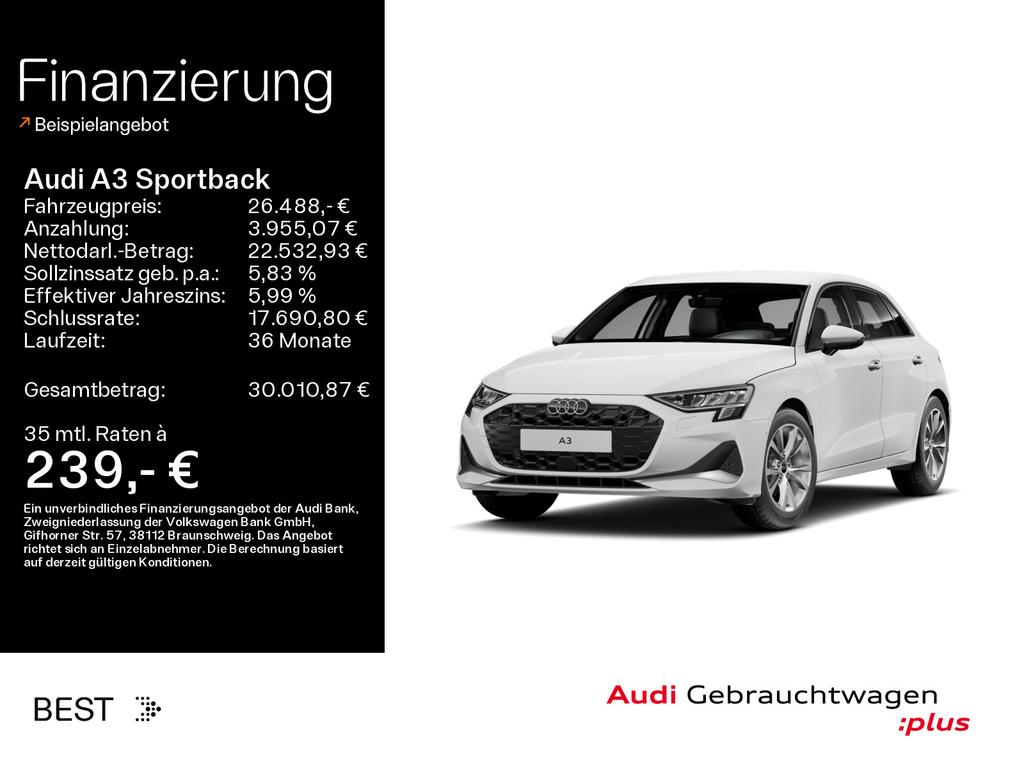 Audi A3 Sportback advanced 30 TFSI Navi Klima Plus 2025