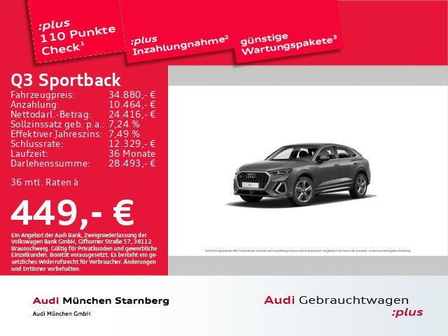 Audi Q3 Sportback S line 45 TFSI qu. LED AHK Virtual