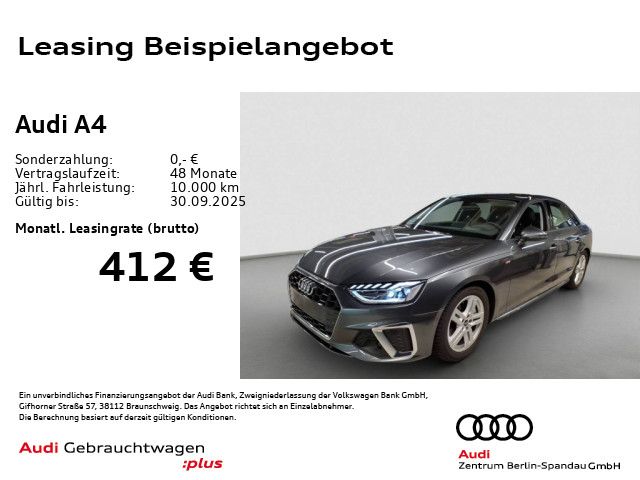 Vorschaubild: AUDI A4 Lim. 40 TDI S line S tronic *360°*HuD*NAV+* (Fahrzeug-Nr. A06223)