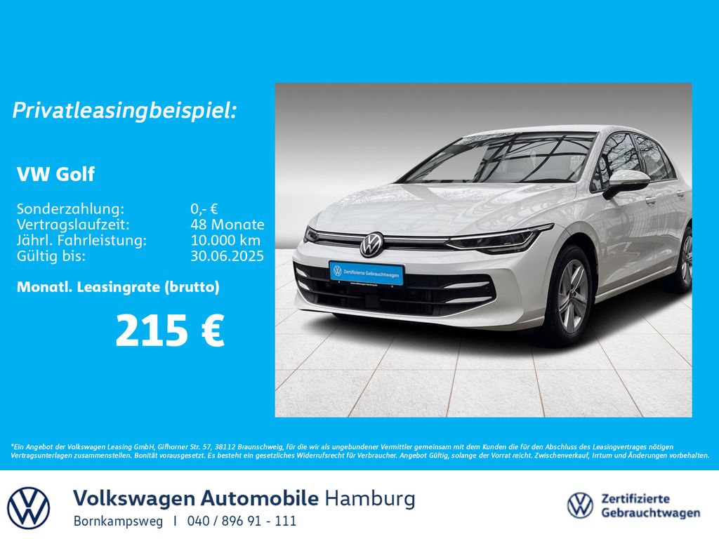 Volkswagen Golf VIII 1.5 TSI Life AHK Navi Sitzhzg ACC