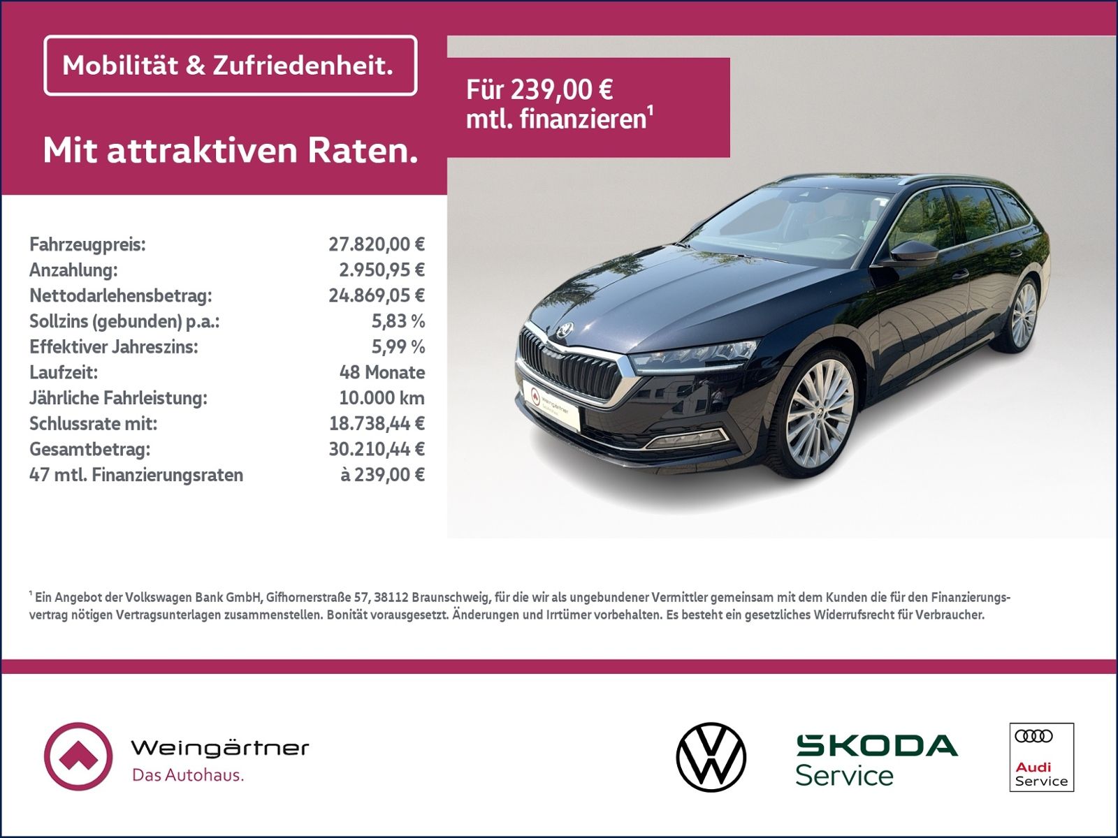 Octavia Combi 2.0 TSI Style 4x4, Komfortpaket, P