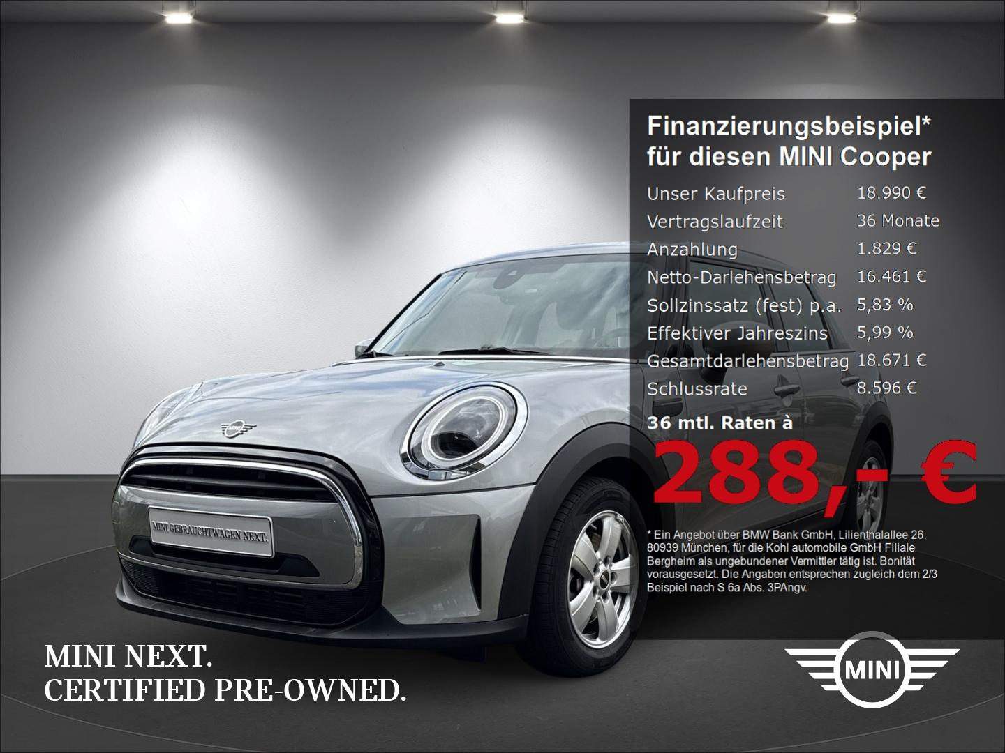 MINI Cooper Essential Trim Rückfahrkamera Navigation