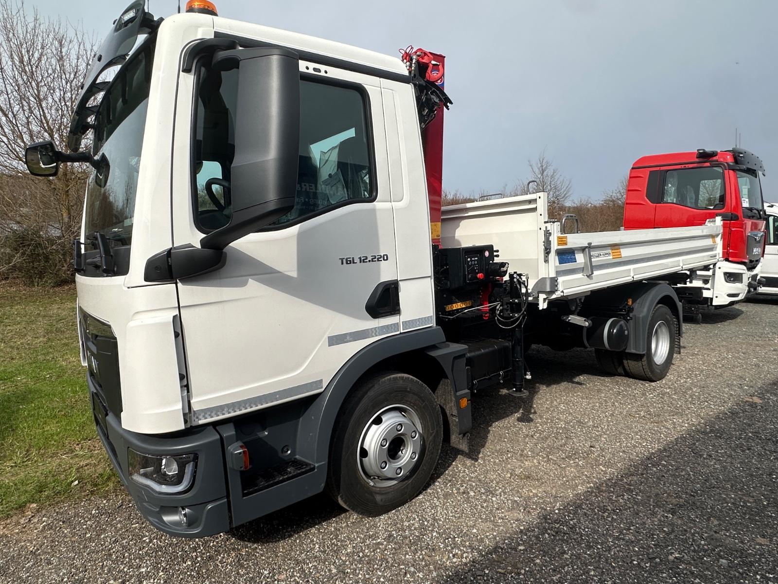 MAN 12.220 TGL Kipper Kran Neufahrzeug Anhängerhyd