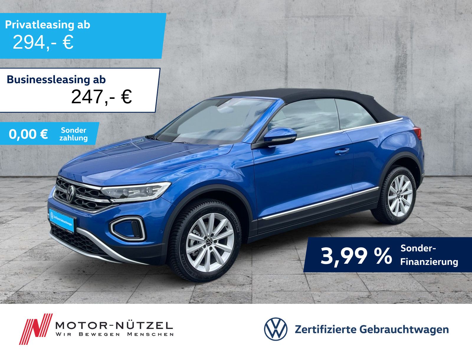 Volkswagen T-Roc Cabriolet 1.0 TSI STYLE 5JG+NAVI+AHK+STHZG