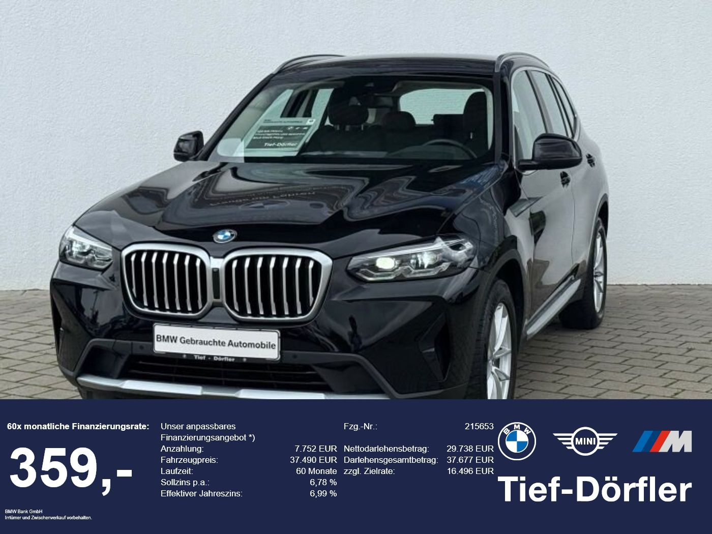 BMW X3 xDrive20d LED/HUD/DrivingAss/Memo/Shz LED/HUD foto 1