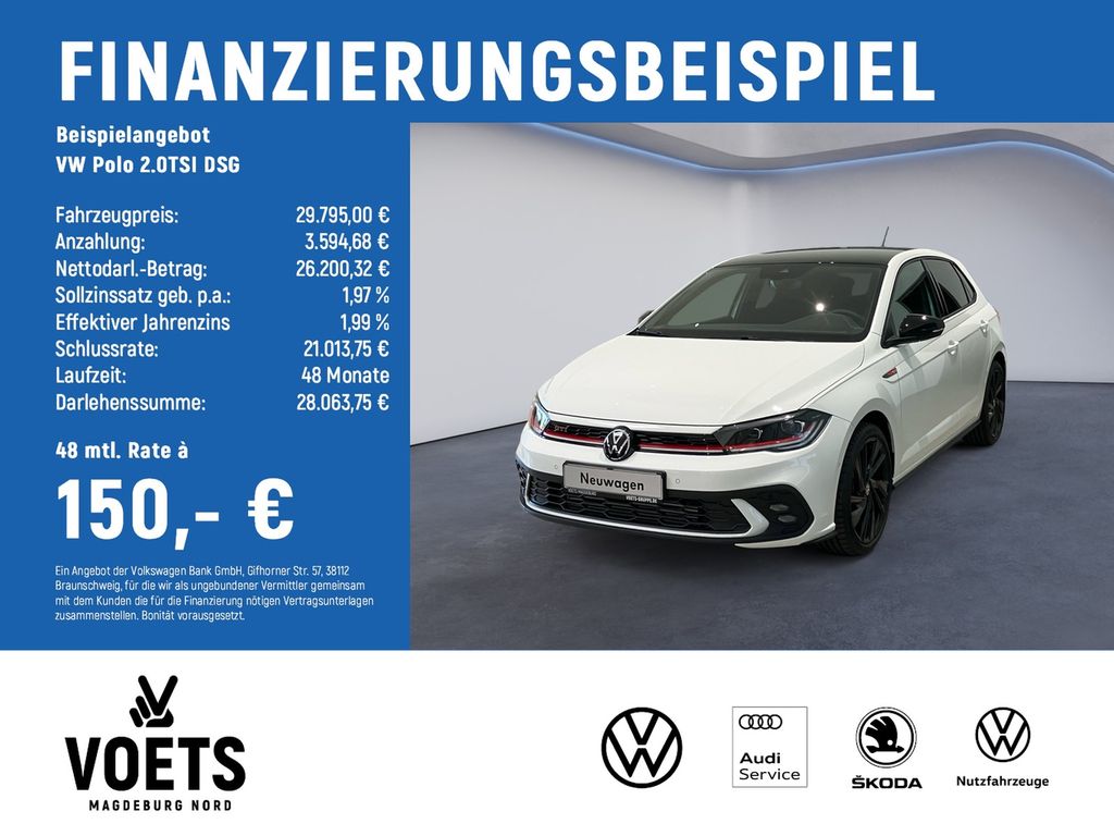 Volkswagen Polo 2.0TSI DSG GTI LED+NAVI+RFK+BLACK STYLE+