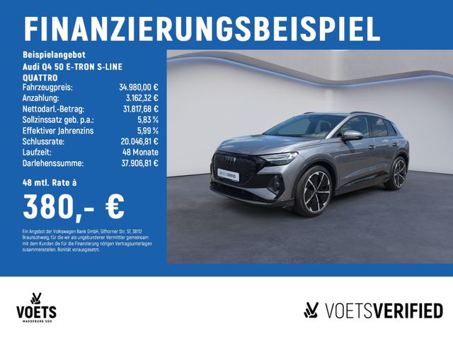 AUDI Q4 50 E-TRON S-LINE QUATTRO MATRIX+NAVI+SONOS+HU