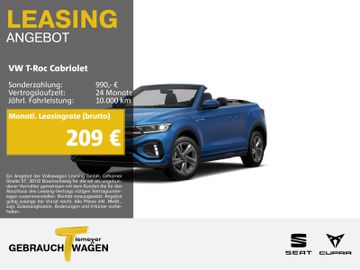 Volkswagen Leasingangebot: Volkswagen T-Roc Cabriolet 1.5 TSI DSG R-LINE NAVI AHK SITZ