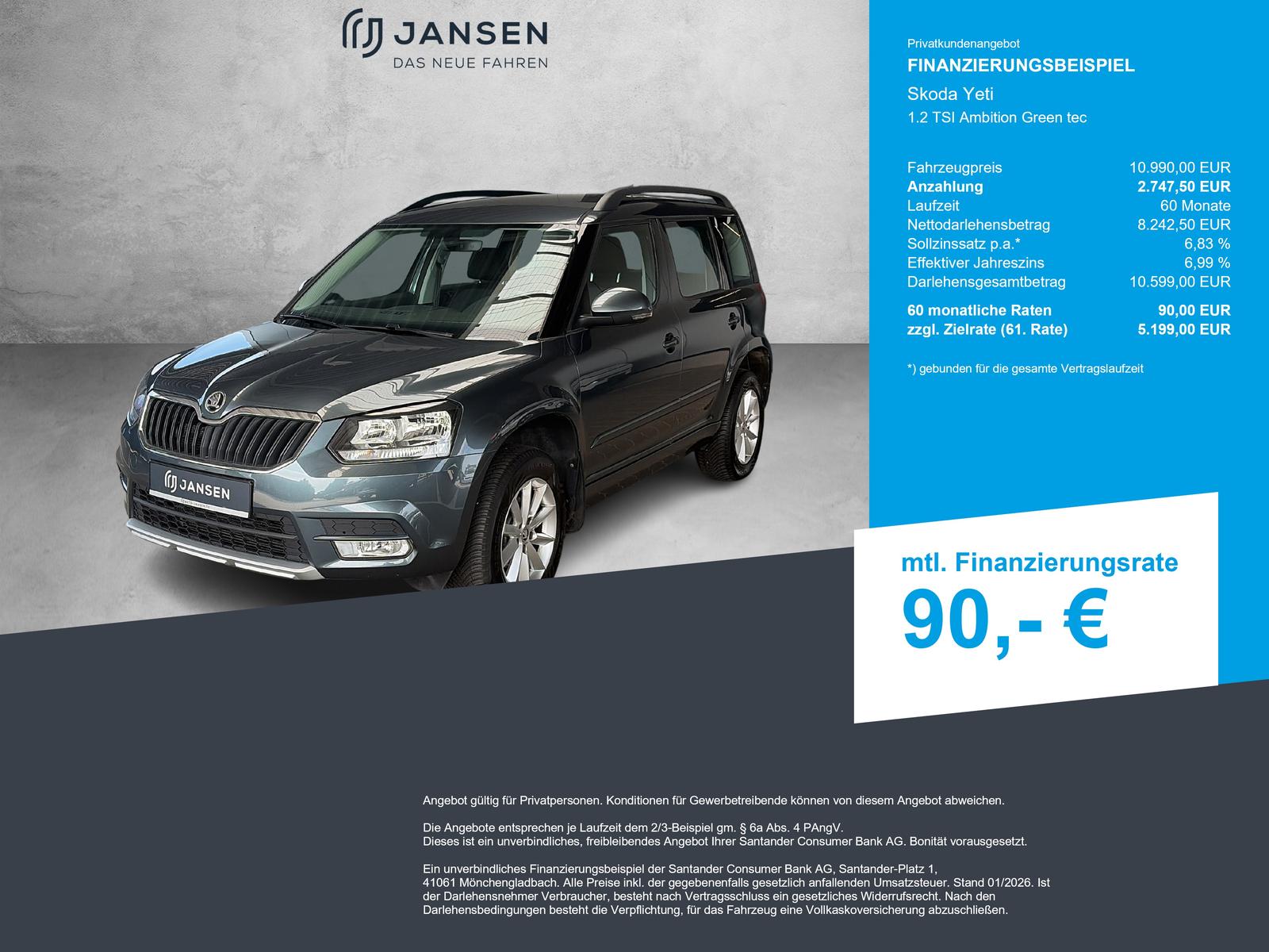 Skoda Yeti 1.2 TSI Ambition Green tec