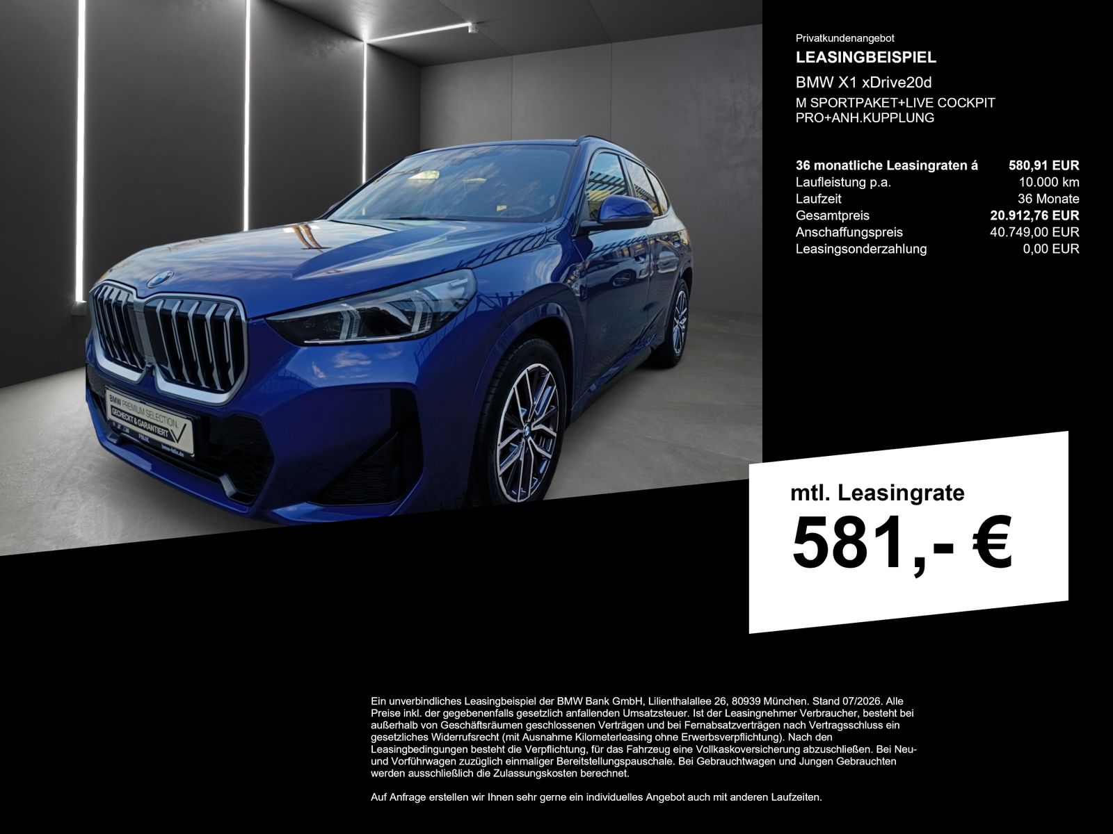 BMW X1 xDrive20d M SPORTPAKET+LIVE COCKPIT PRO+ANH.K imagem 3