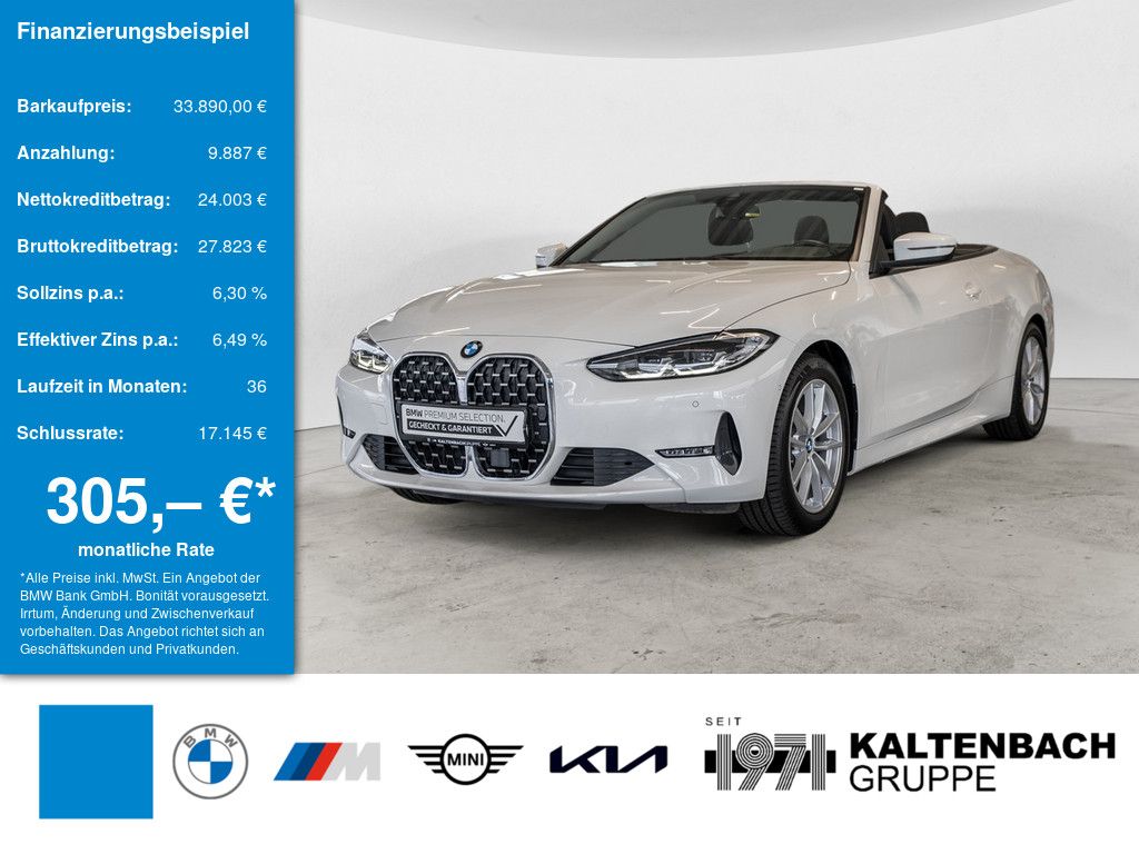 BMW 420i Cabrio LED SITZBELÜFTUNG ACC NAVI KAMERA