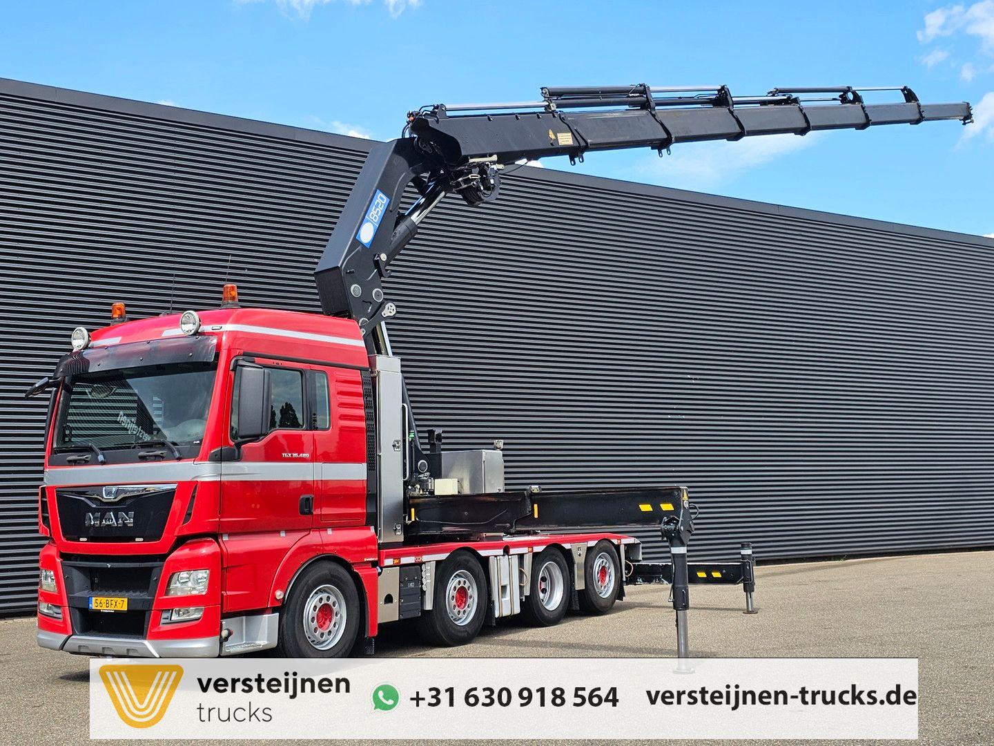 MAN TGX 37.480 8x2-6 / HMF 85 t/m CRANE / KRAN