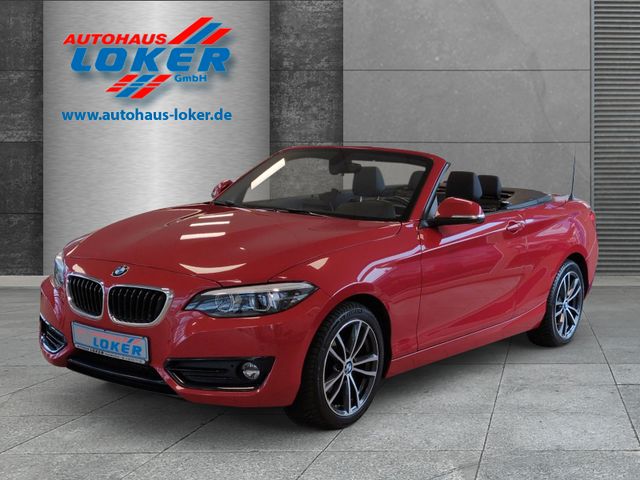 BMW 218 i  Cabrio Sport Line LEDER NAVI LED GRA