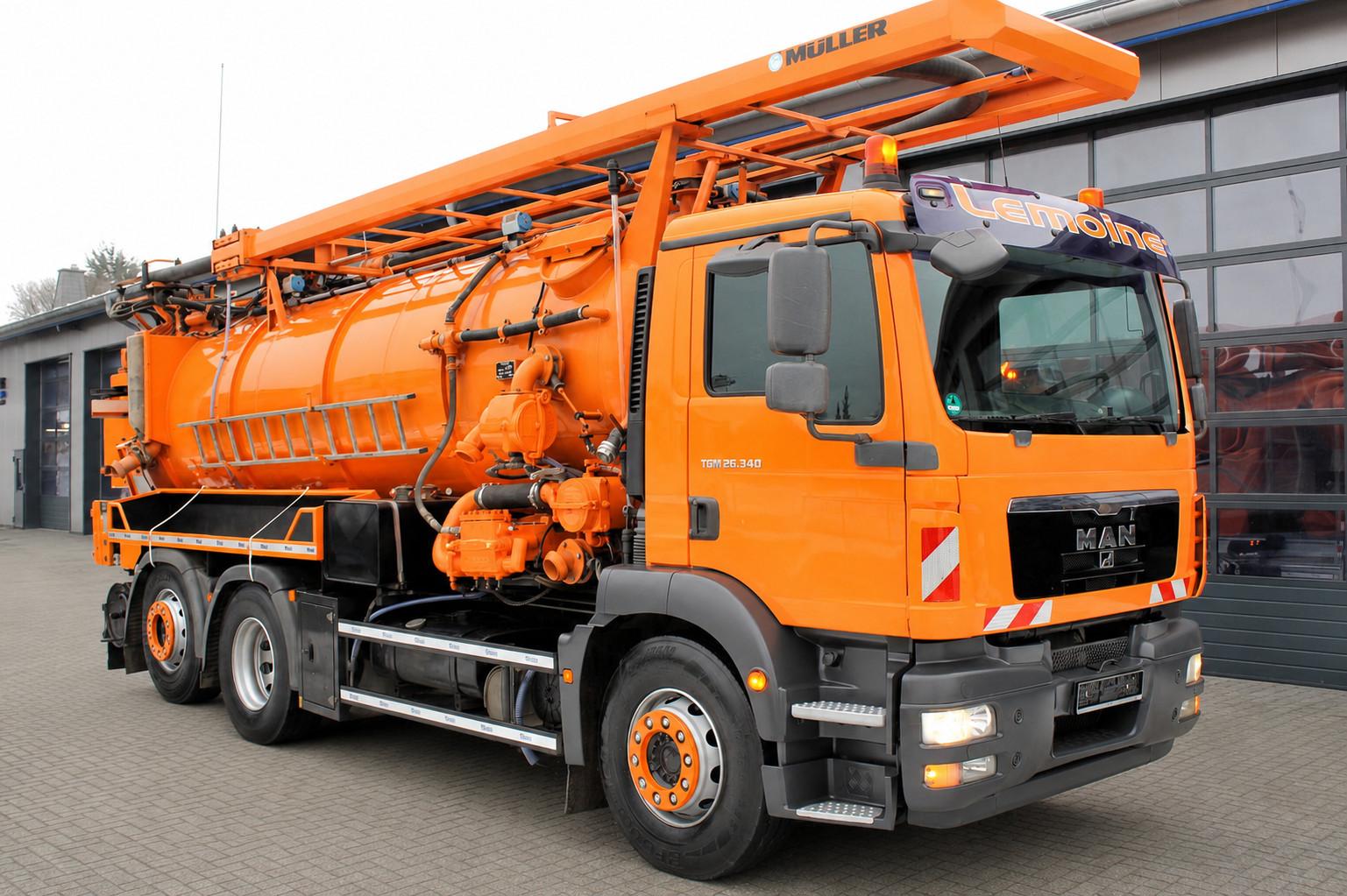 MAN TGM 26.340 6x2 Müller 13m³ Saug u.Druck HD-KOMBI