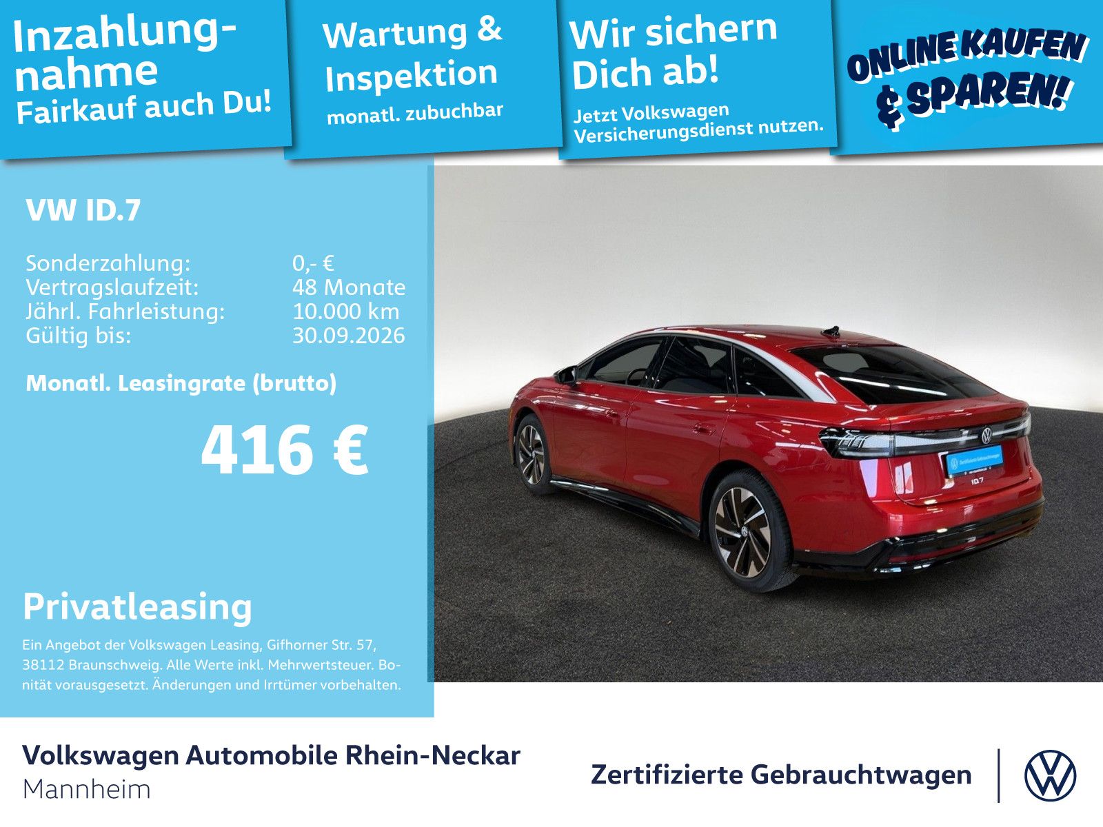 Volkswagen ID.7 Pro 210kW GAR2030 Navi AHK Kamera UVM foto 2