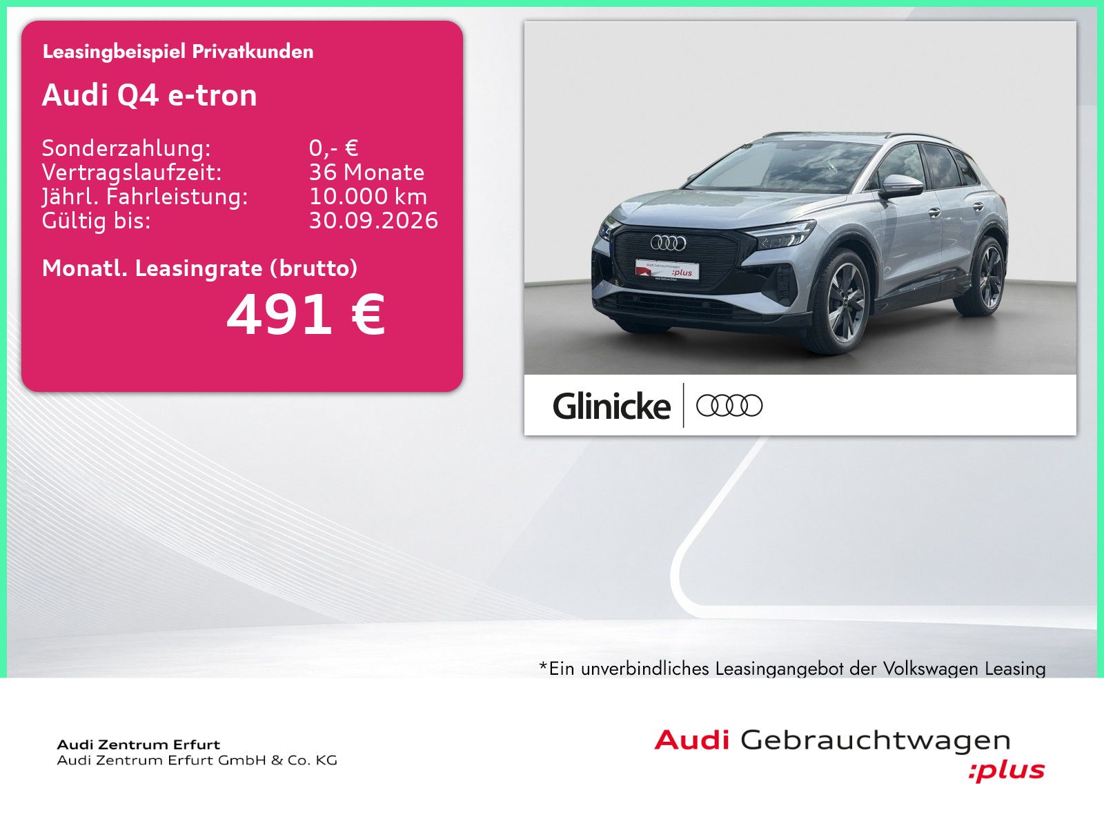 Audi Q4 45 e-tron advanced LED Navi AHK Assistenzpake