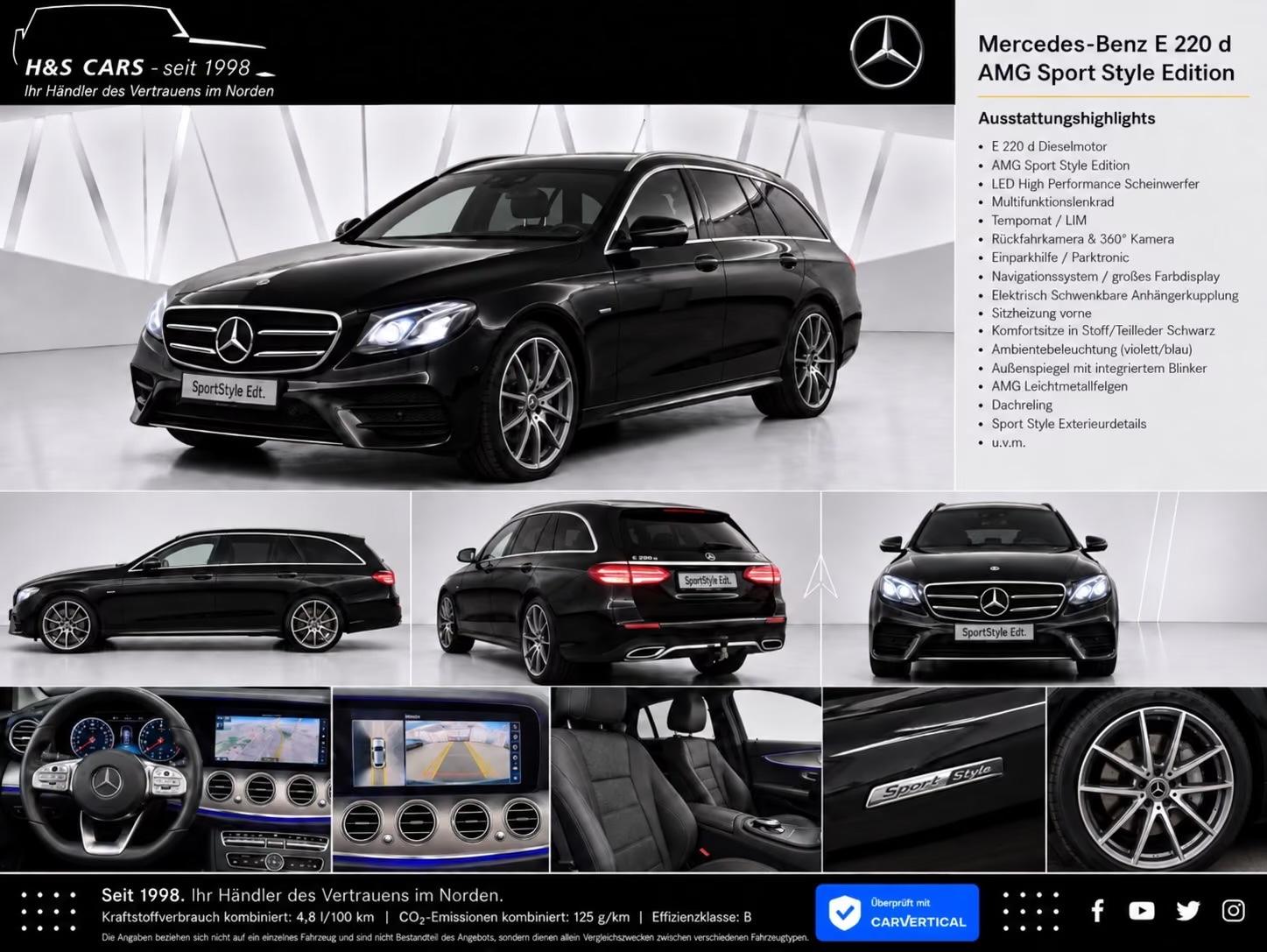 Mercedes-Benz E 220d Ltd EDT SportSt AMG TOTW MB SERV-GPFL AHK