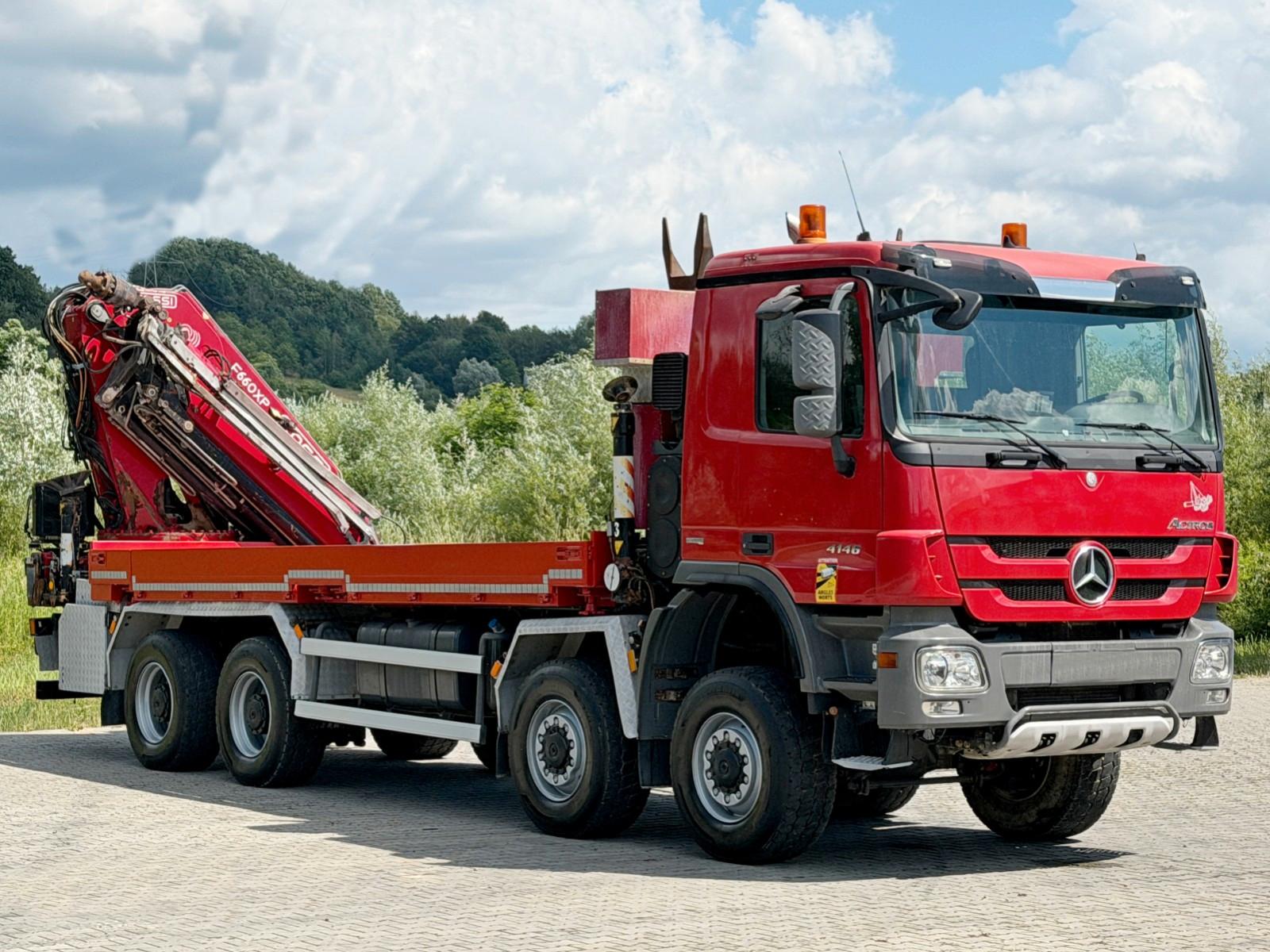 Mercedes-Benz ACTROS 4146 * FASSI F600A + FUNK * 8x8 !!