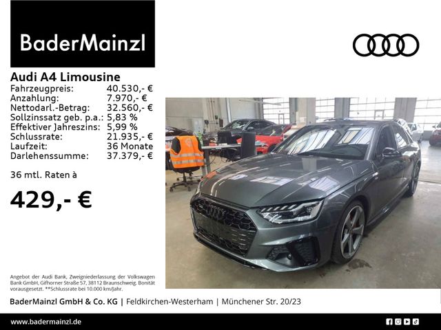 Audi A4 Limousine 40 TDI quattro S line B&O Pano HUD