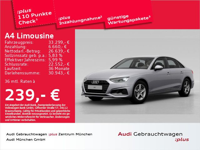 Audi A4 Limousine 30 TDI S tronic ACC/Navi+/Kamera