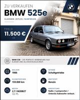 BMW E28 525e|Schalter|Orig. Kaufbeleg + Hi... - BMW 525 in Bremen