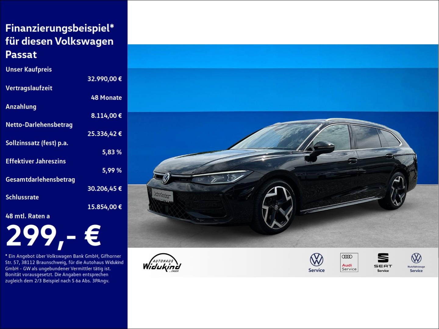 Volkswagen Passat 2.0 TDI 110 kW R-line Sportpaket Navi Dig